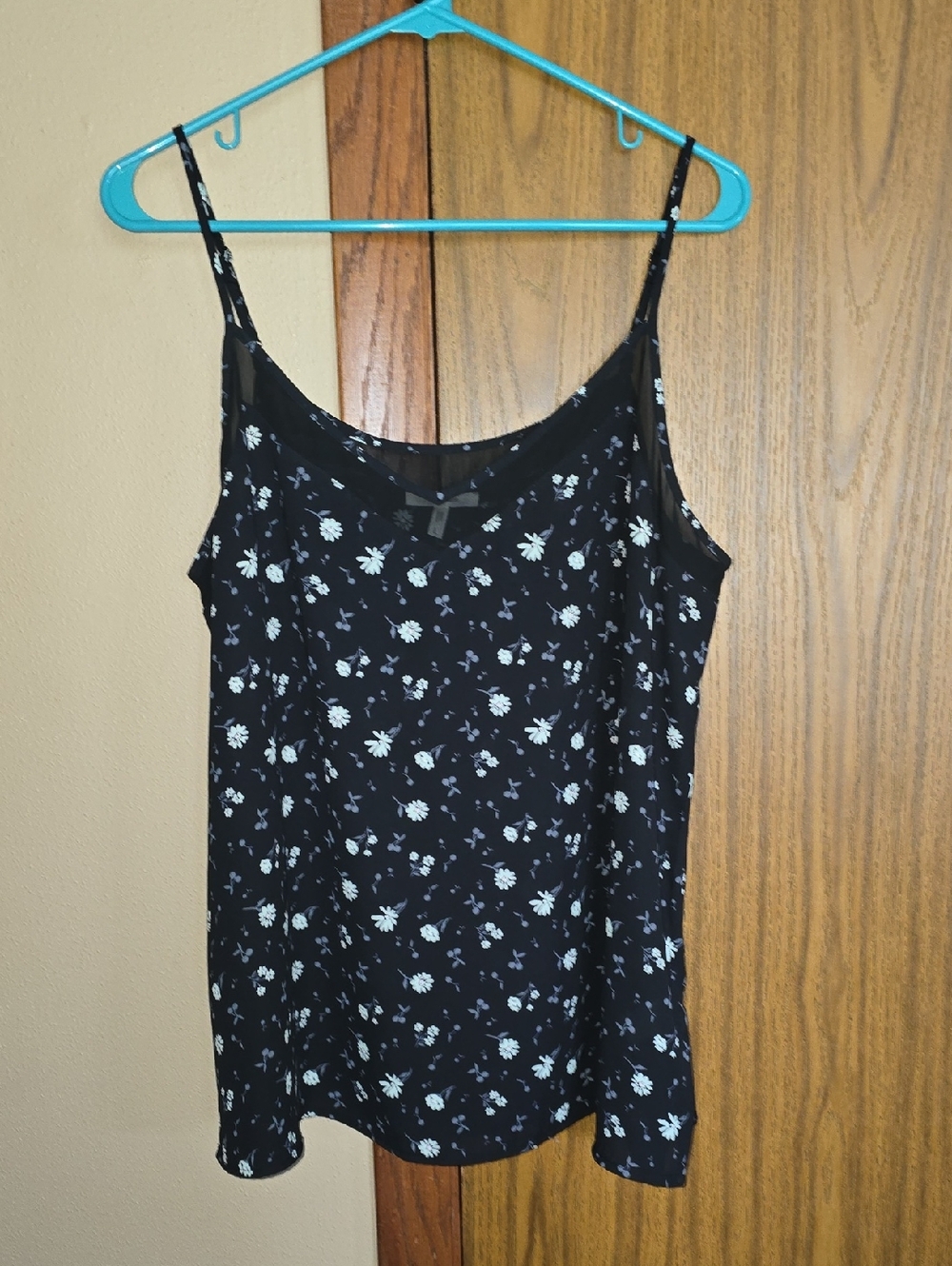 Maurices Black Floral Spaghetti Strap Camisole